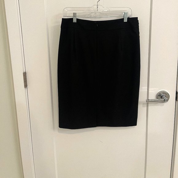 Calvin Klein Black Pencil Skirt with Gold Details - Picture 2 of 3